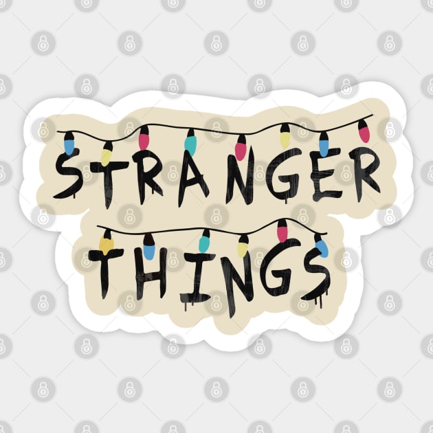 Stranger Things (Fairy Lights) Sticker by madmonkey